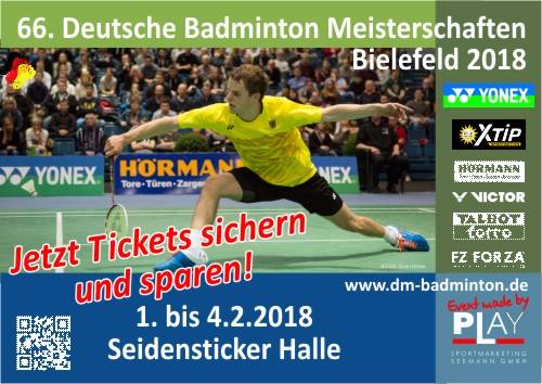 Badminton DM 2018 - Tickets mit Rabatt