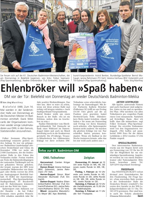 Westfalenblatt 29.01.2013