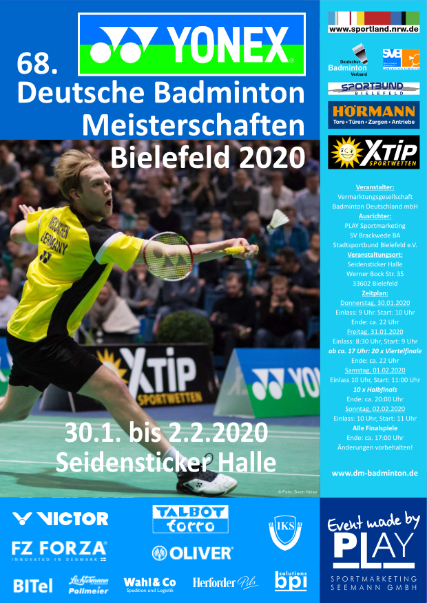 Badminton DM 2020 Bielefeld Plakat